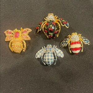 Colorful Bee Brooch Set Joan Rivers